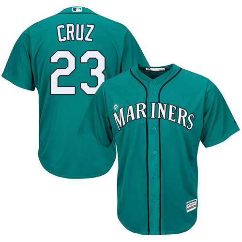 Mariners #23 Nelson Cruz Green Cool Base Stitched Youth MLB Jersey - Click Image to Close